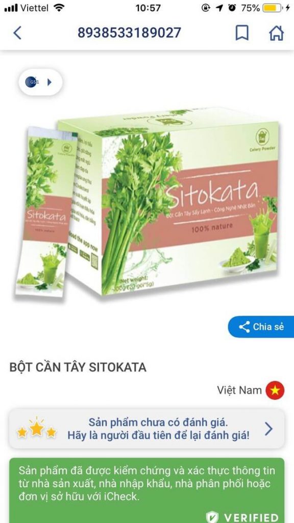 Bột cần tây Sitokata